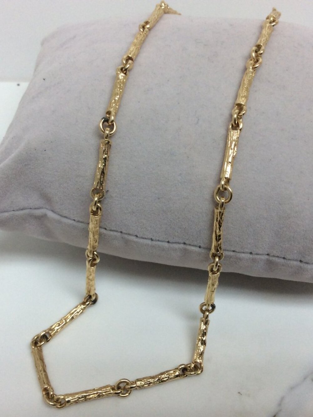 14kt Real Solid Yellow Gold Bar Chain Necklace 20"   2.5mm  25.50grams